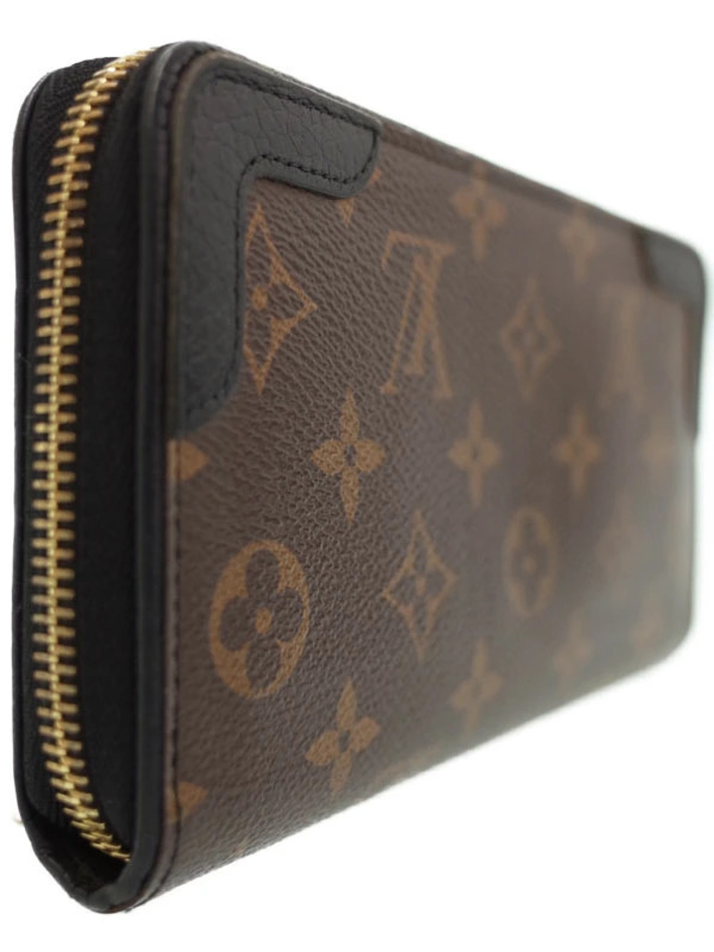 Louis Vuitton Round Zipper Monogram Wallet Retiro Long Zippy Brown
